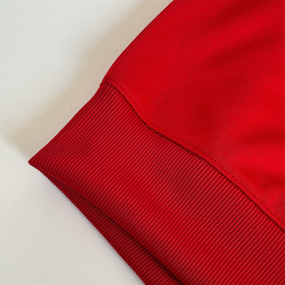 RED FLEECE WINTER SWEATSHIRT - COBALT GREEN