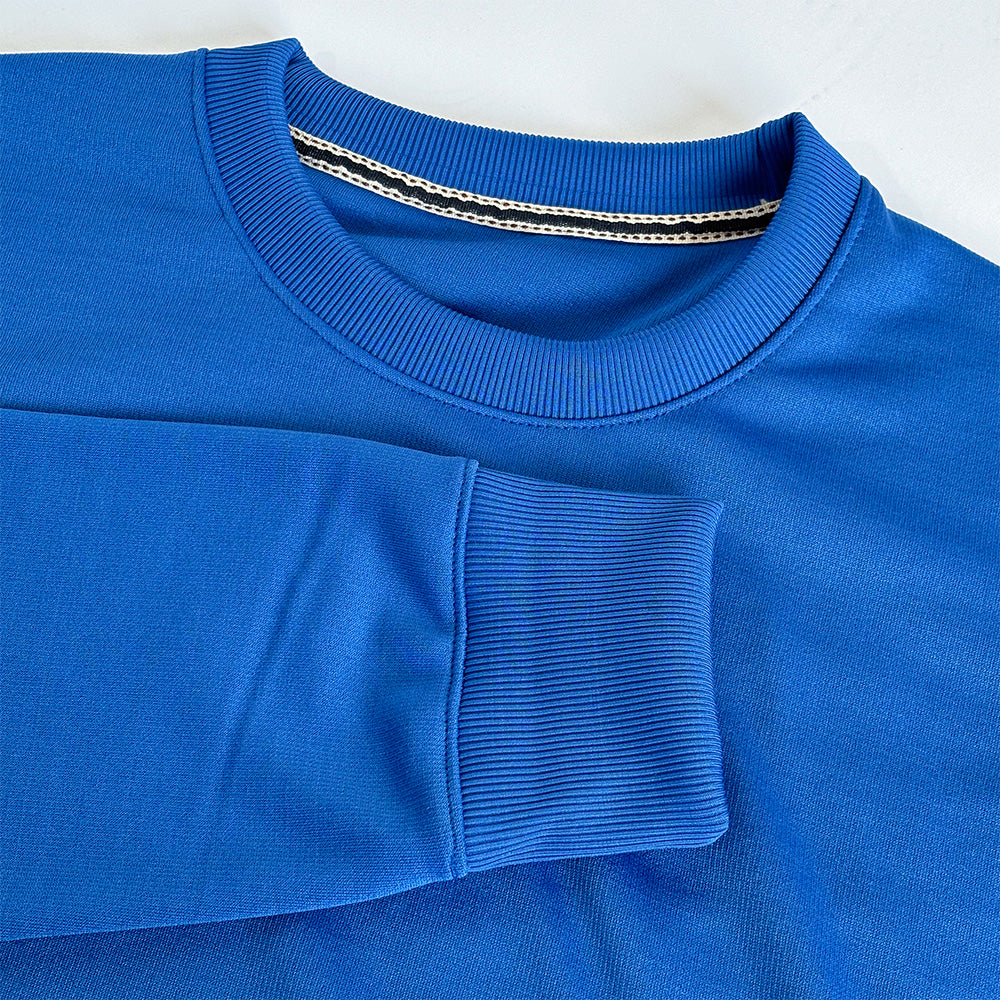 BLUE FLEECE WINTER SWEATSHIRT - COBALT GREEN