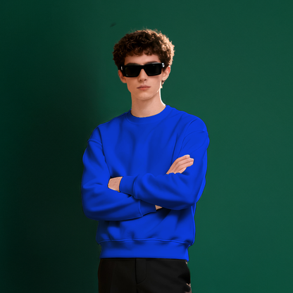 BLUE FLEECE WINTER SWEATSHIRT