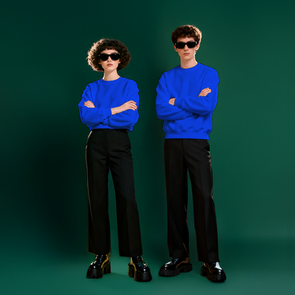 BLUE FLEECE WINTER SWEATSHIRT
