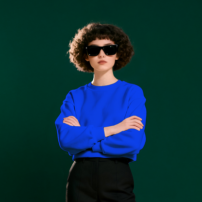 BLUE FLEECE WINTER SWEATSHIRT