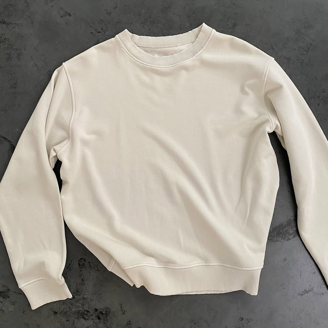 OFF WHITE FLEECE WINTER SWEATSHIRT - COBALT GREEN