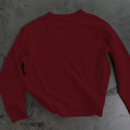 MAROON FLEECE WINTER SWEATSHIRT - COBALT GREEN