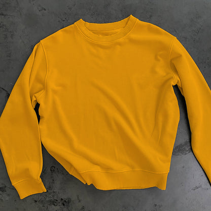 YELLOW FLEECE WINTER SWEATSHIRT - COBALT GREEN