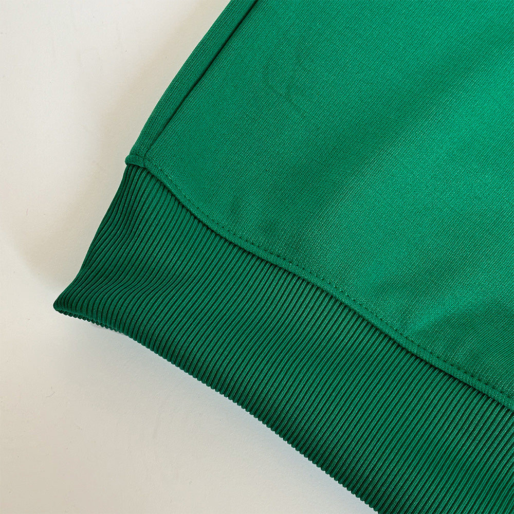 GREEN FLEECE WINTER SWEATSHIRT - COBALT GREEN