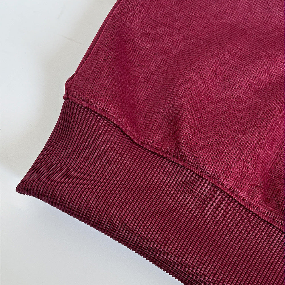 MAROON FLEECE WINTER SWEATSHIRT - COBALT GREEN