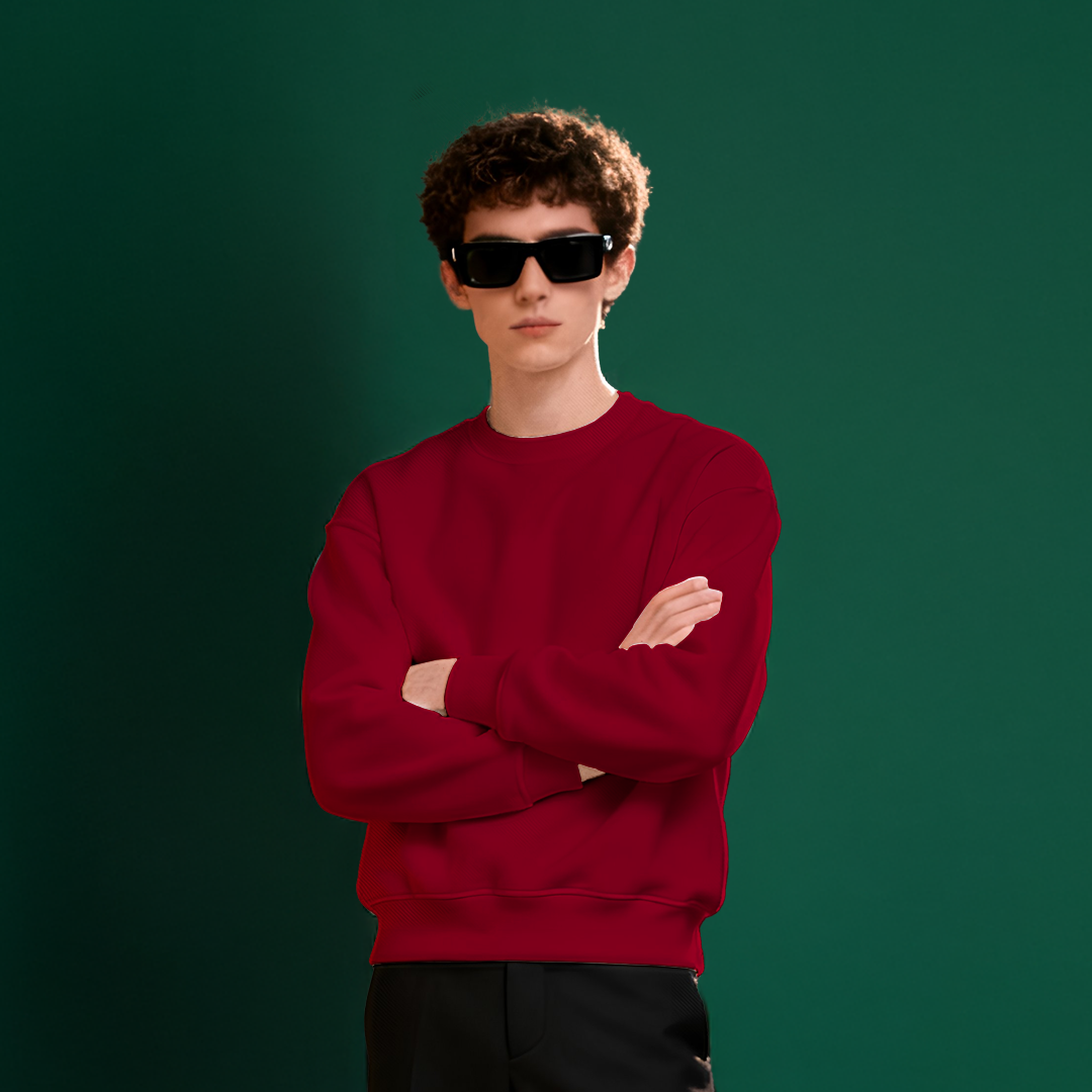 MAROON FLEECE WINTER SWEATSHIRT