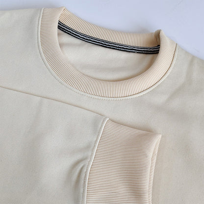 OFF WHITE FLEECE WINTER SWEATSHIRT - COBALT GREEN