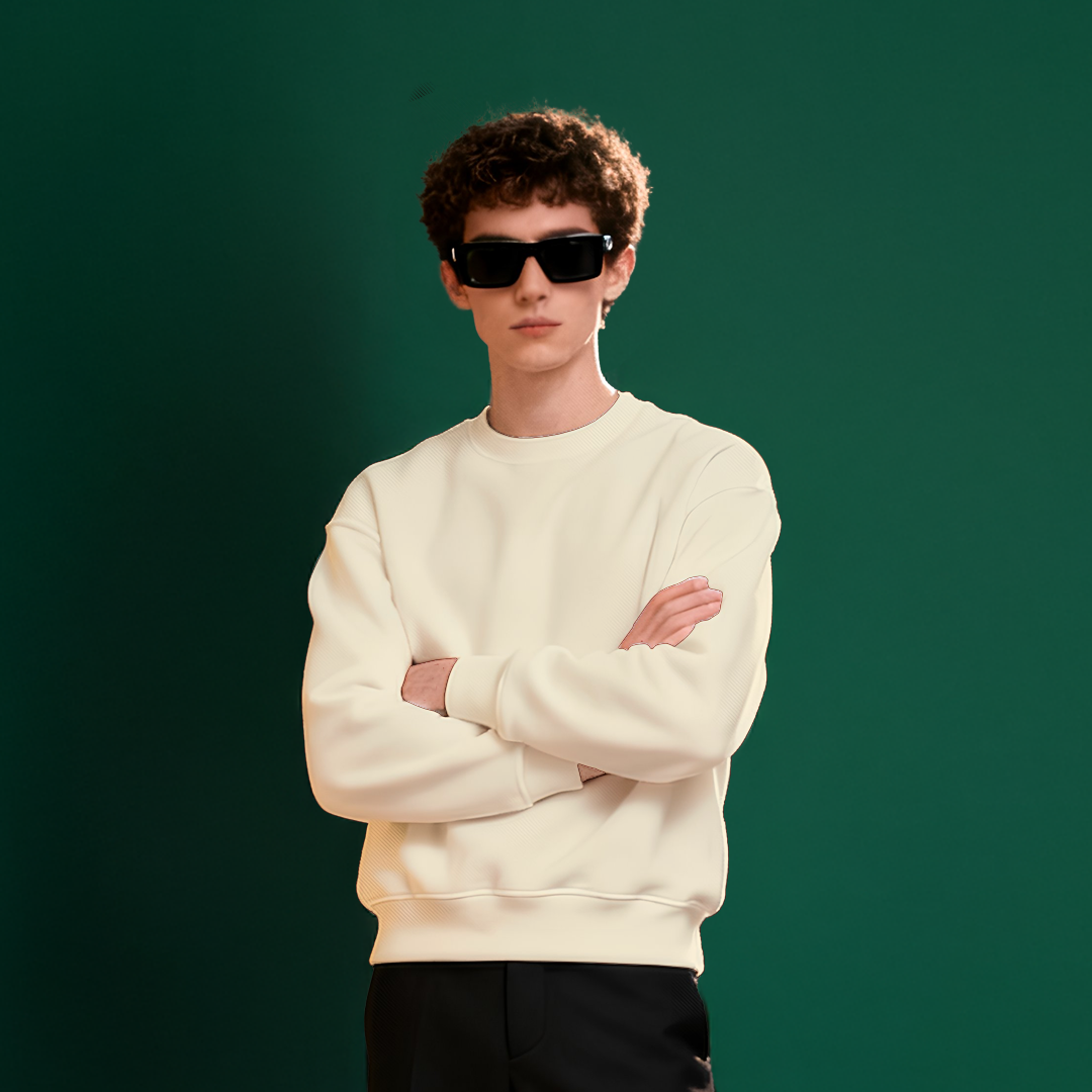 OFF WHITE FLEECE WINTER SWEATSHIRT