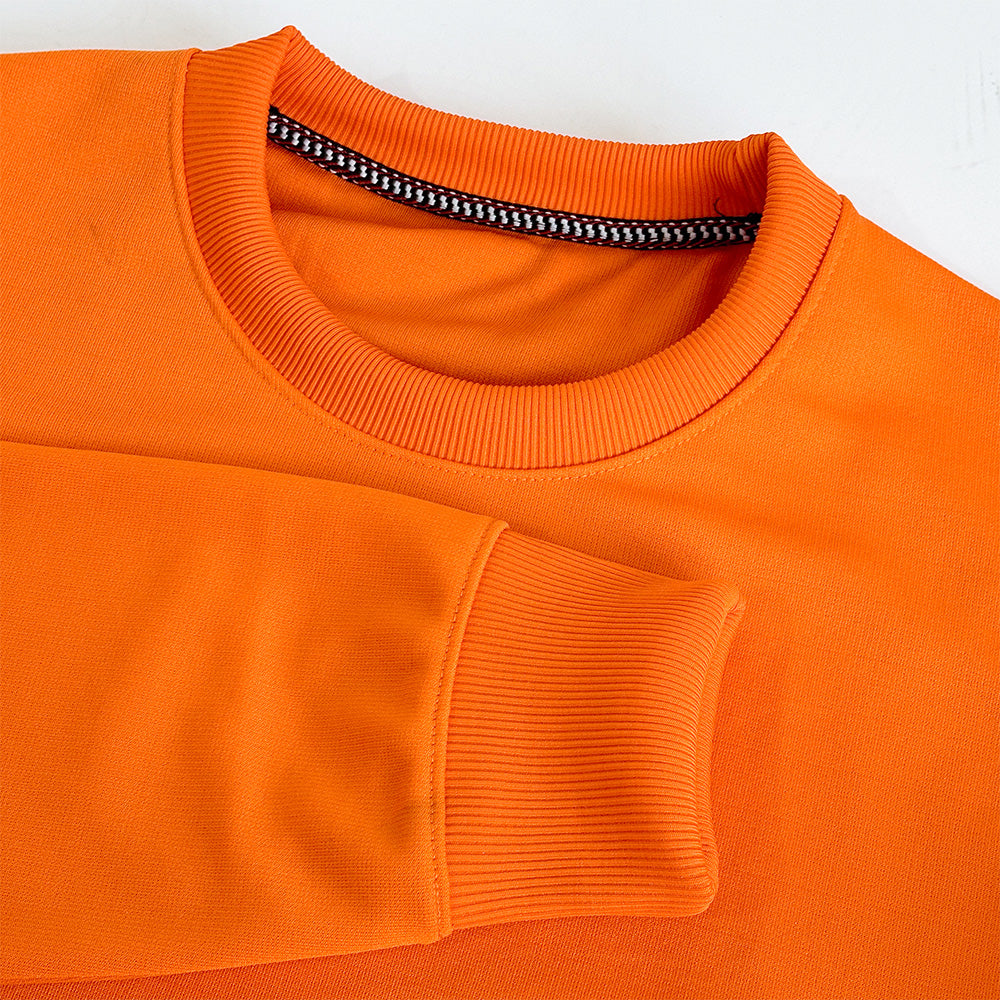 ORANGE FLEECE WINTER SWEATSHIRT - COBALT GREEN