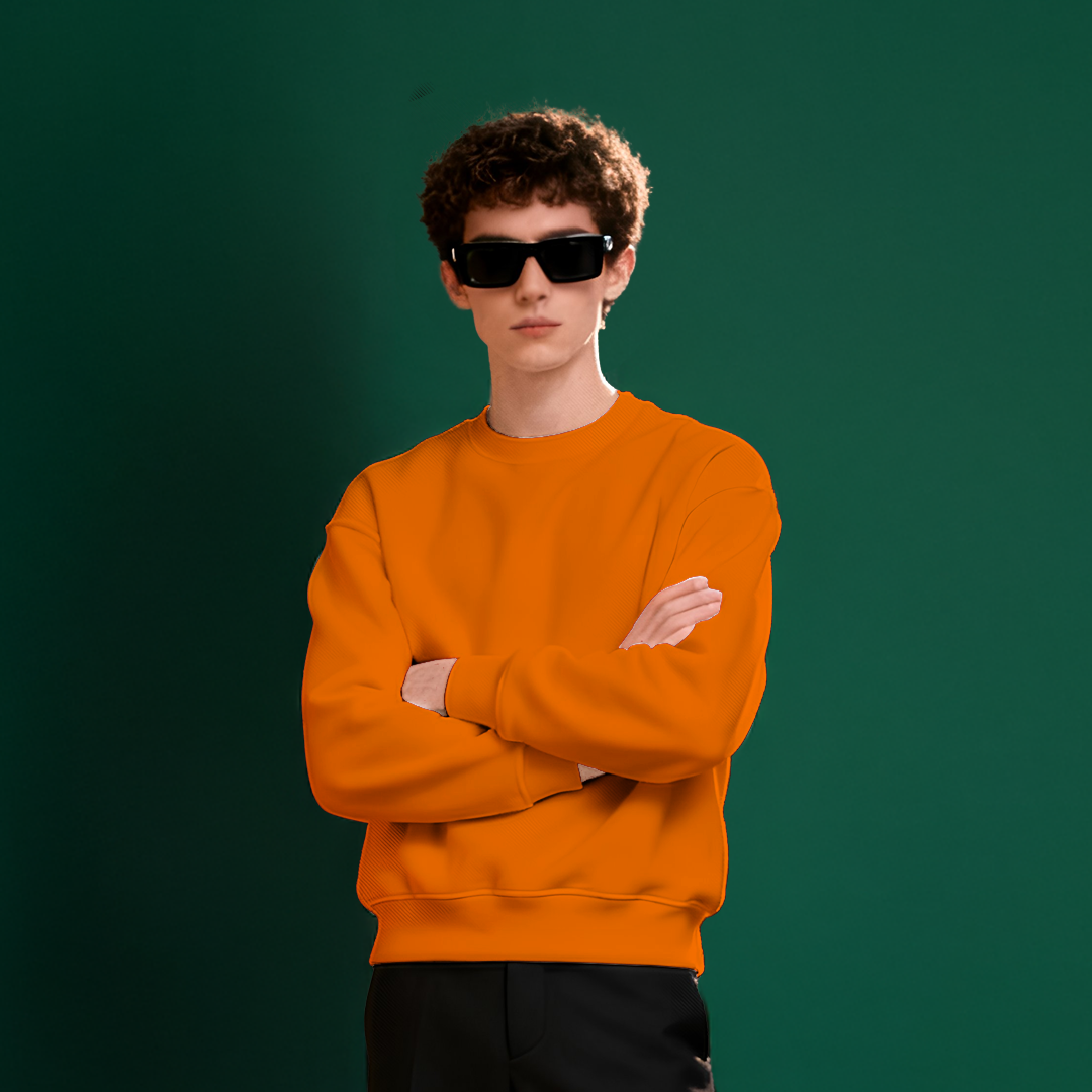 ORANGE FLEECE WINTER SWEATSHIRT