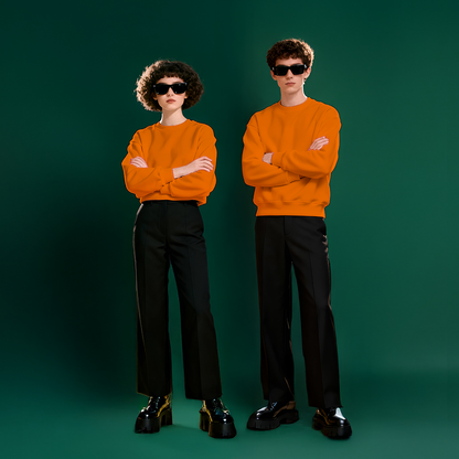 ORANGE FLEECE WINTER SWEATSHIRT