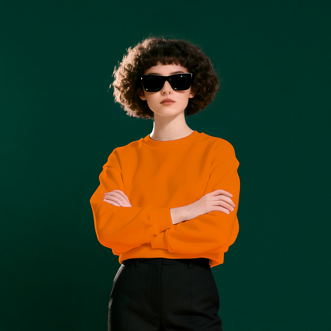 ORANGE FLEECE WINTER SWEATSHIRT