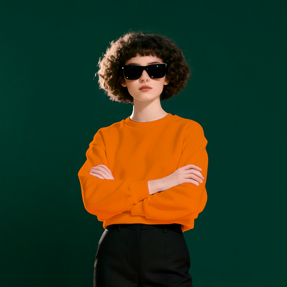 ORANGE FLEECE WINTER SWEATSHIRT