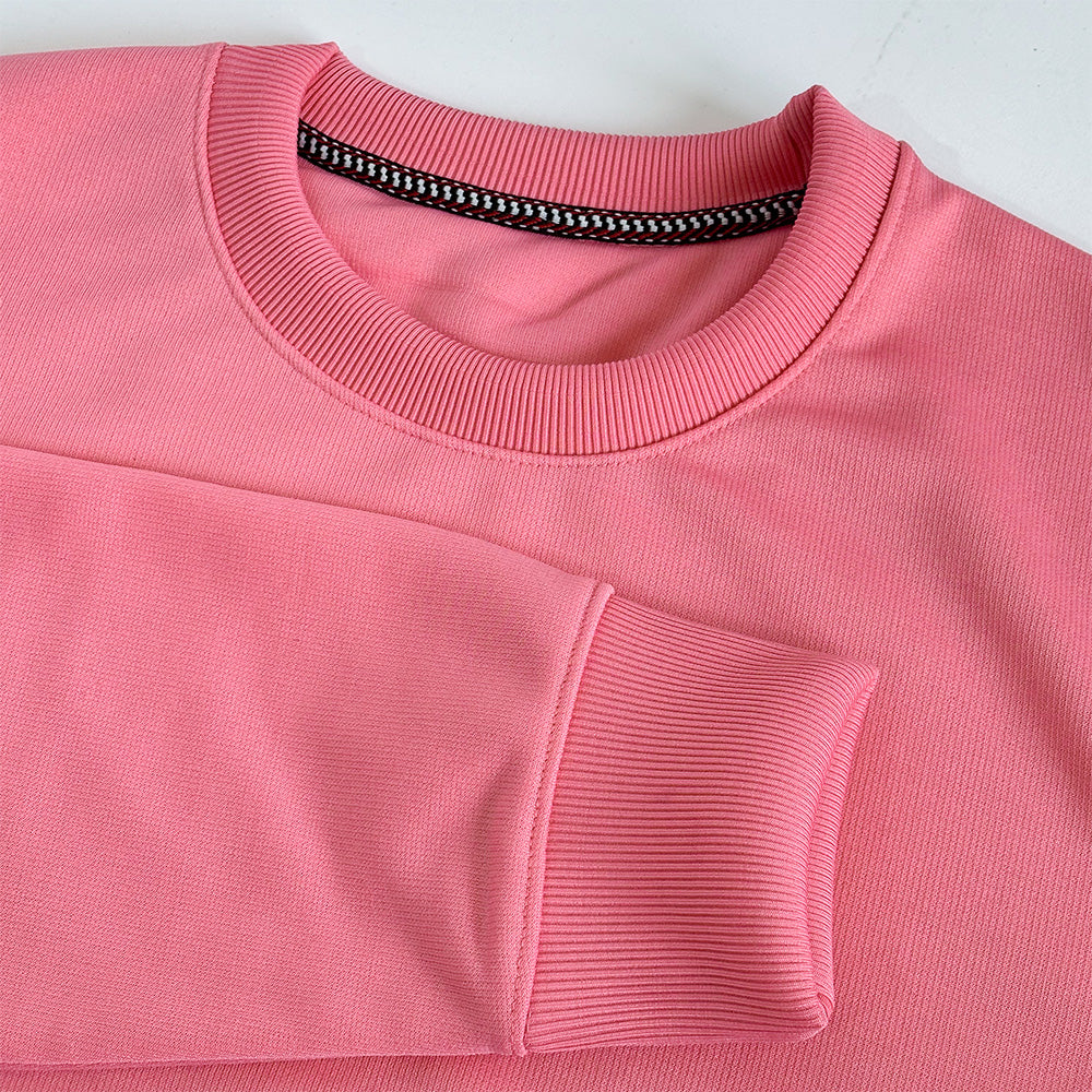 PINK FLEECE WINTER SWEATSHIRT - COBALT GREEN
