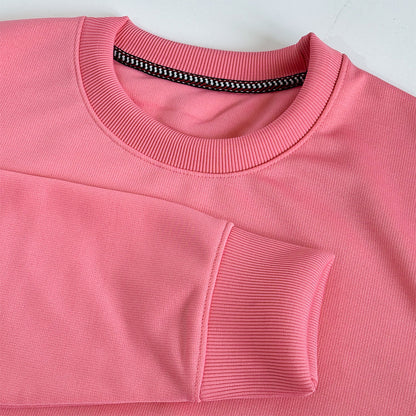 PINK FLEECE WINTER SWEATSHIRT - COBALT GREEN