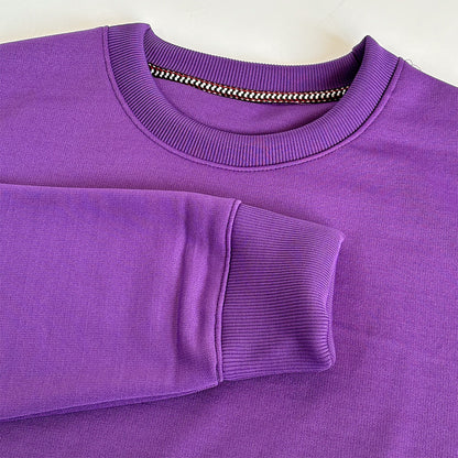 PURPLE FLEECE WINTER SWEATSHIRT - COBALT GREEN
