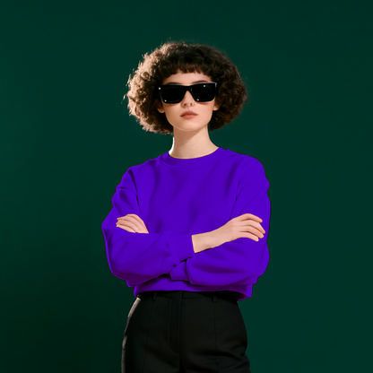 PURPLE FLEECE WINTER SWEATSHIRT