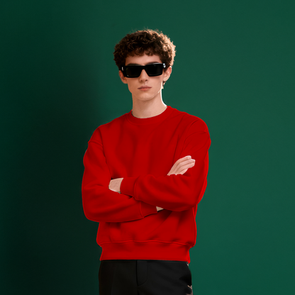 RED FLEECE WINTER SWEATSHIRT