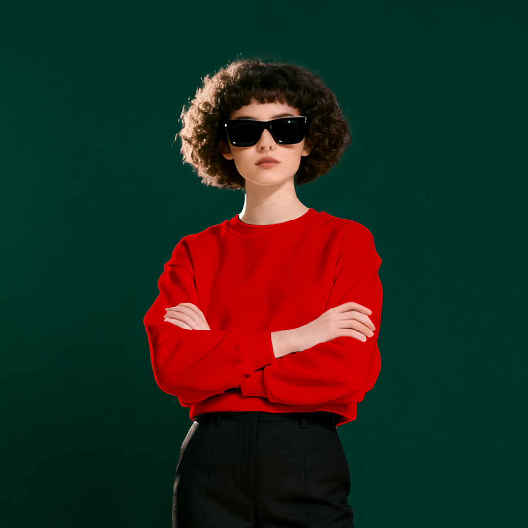 RED FLEECE WINTER SWEATSHIRT