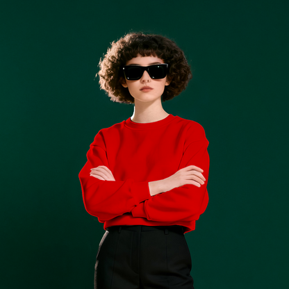 RED FLEECE WINTER SWEATSHIRT