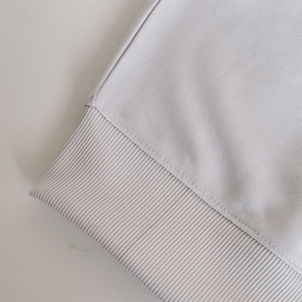 WHITE FLEECE WINTER SWEATSHIRT - COBALT GREEN