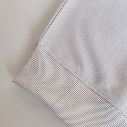 WHITE FLEECE WINTER SWEATSHIRT - COBALT GREEN