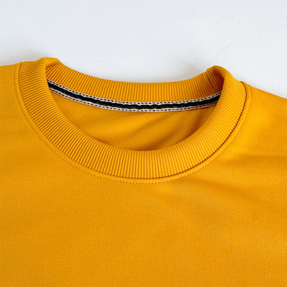 YELLOW FLEECE WINTER SWEATSHIRT - COBALT GREEN