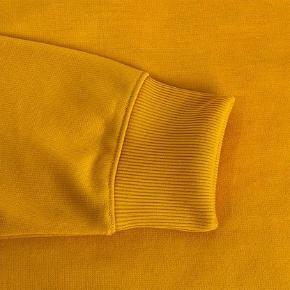 YELLOW FLEECE WINTER SWEATSHIRT - COBALT GREEN