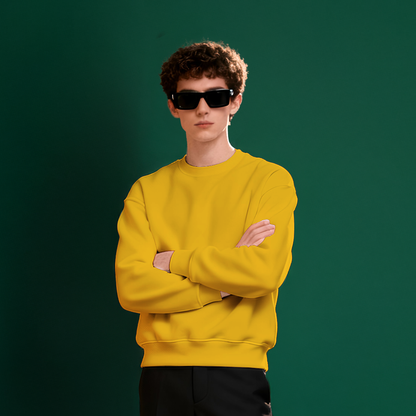 YELLOW FLEECE WINTER SWEATSHIRT