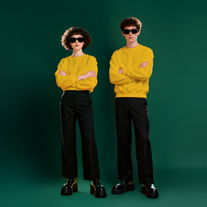 YELLOW FLEECE WINTER SWEATSHIRT